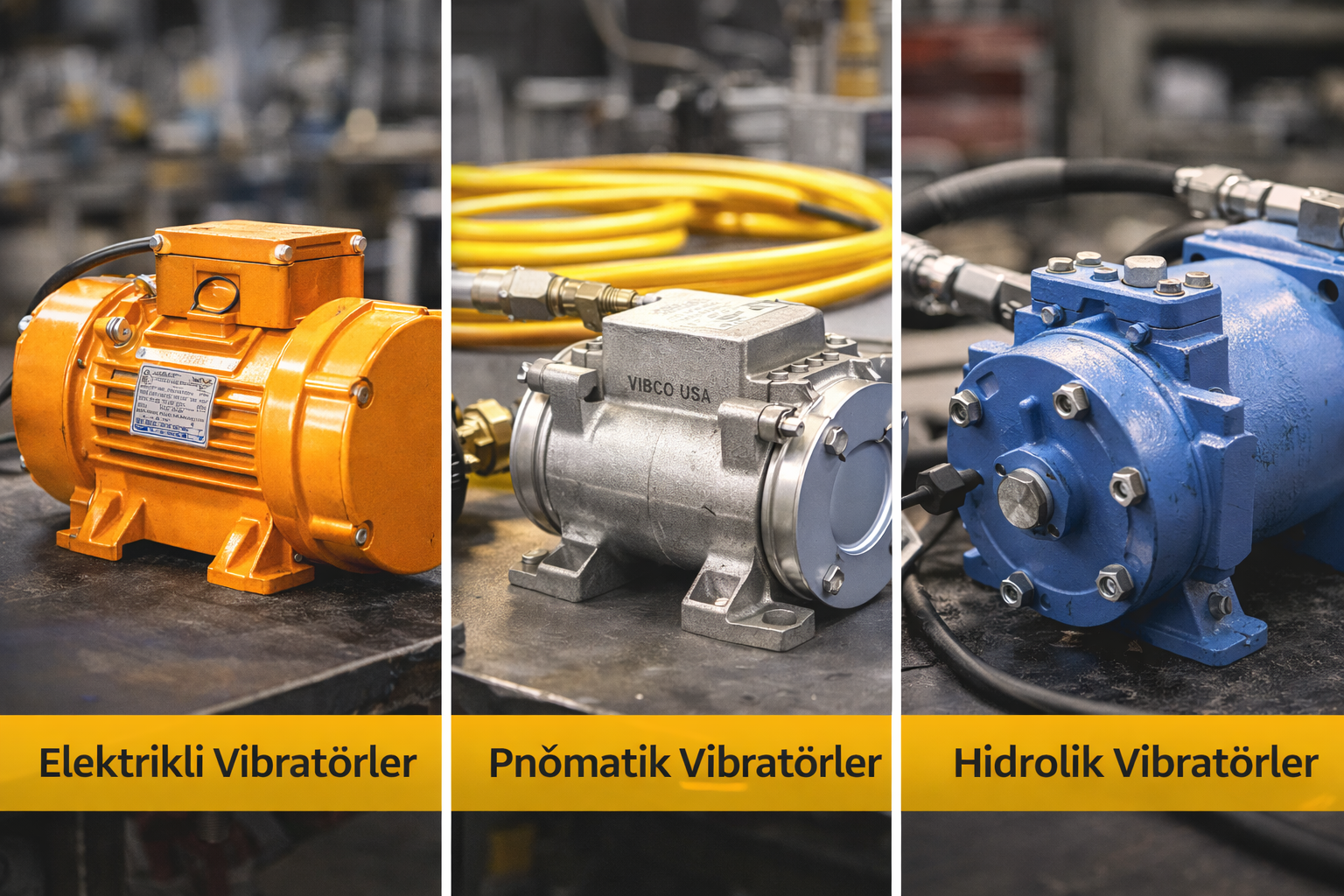 Elektrikli, Pnömatik ve Hidrolik Vibratörler